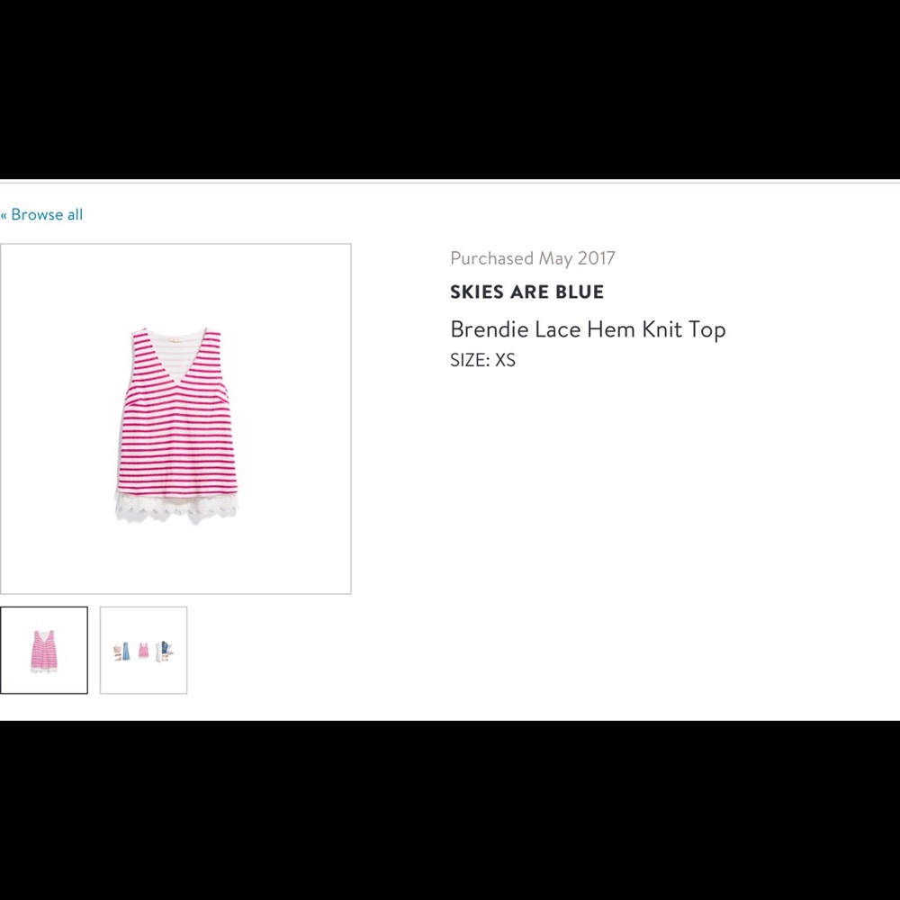 Skies are Blue Brendie Lace Hem Top